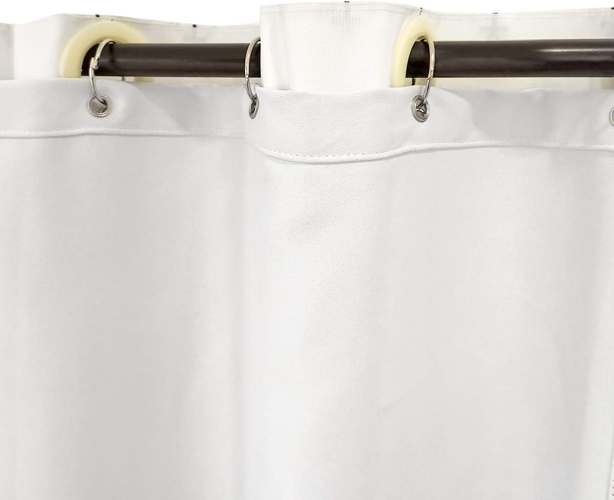 AMBZEK Solid White Curtain Liner Lining (2 Panels for 52 x 84 Inch Curtains) Light Filtering Fabric Simple Match for Living Room Bedroom Window Drapes