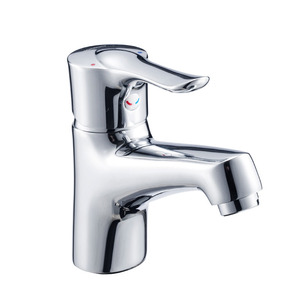 Classic Deck Mounted Silver Bathroom Sink Faucet
