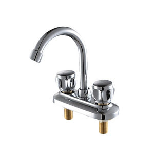 Classic Two Holes Two Handles Bathroom Sink Faucet