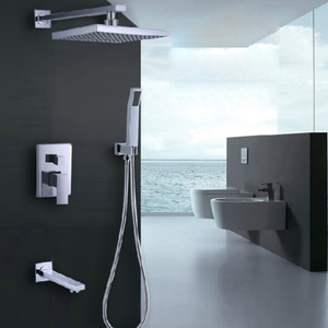 Best Concealed Suqare Shaped Top Shower Faucet System