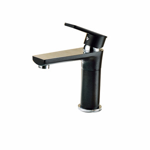 High End Black Painting Deck Mount Rotatable Faucet Bathroom