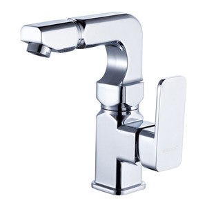 Modern Square Shaped Rotatable Brass Bathroom Sink Faucets