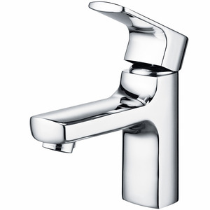 Designed Streamlined Brass Single Hole Bathroom Sink Faucets