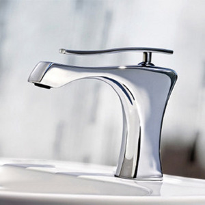 Cool Designed Copper Chrome Bathroom Sink Faucet One Hole
