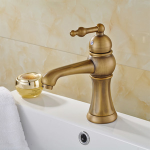 European Style Antique Copper/Brushed Single Hole Bathroom Faucet