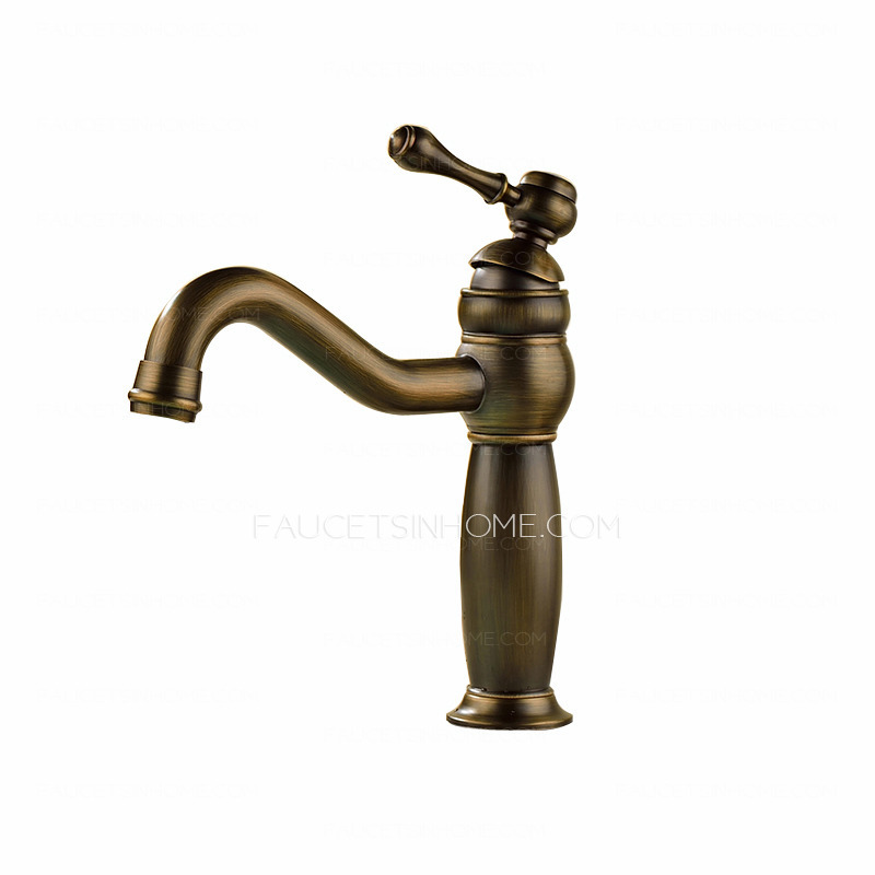 Hot Sale Antique Bronze Single Hole Bathroom Faucets