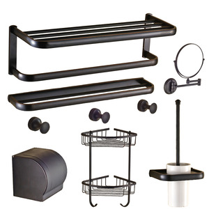 American Country Style 7-Piece Oil Rubbed Bronze Bathroom Accessory Sets