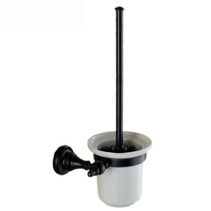 Country Style Black Wall Mounted Toilet Brush Holder