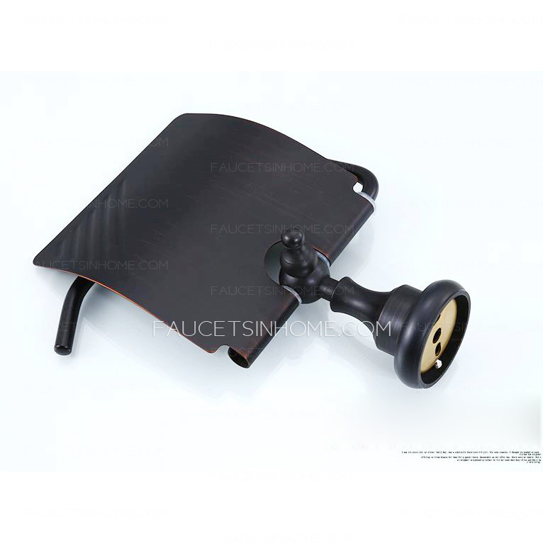 Black Wall Mount Oil Rubbed Bronze Toilet Paper Holder 