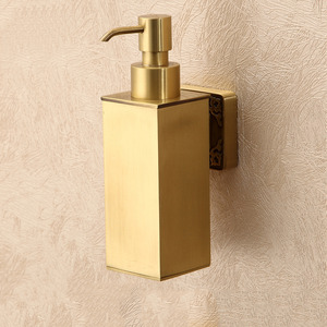 Bathroom Polished Brass Wall Mount Soap Dispensers