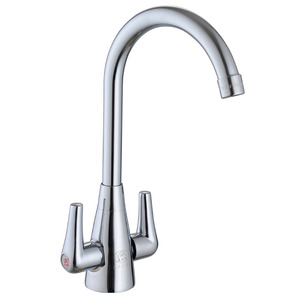 Inexpensive Brass Two Handle Vessle Mount Kitchen Faucets