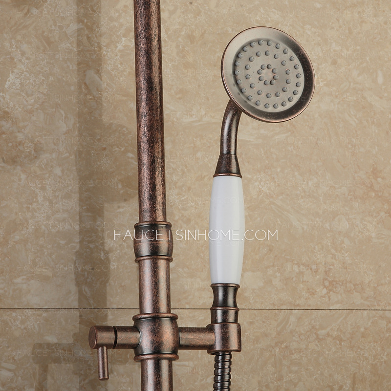 Unique Rose Rose Gold Brass Shower Faucet System
