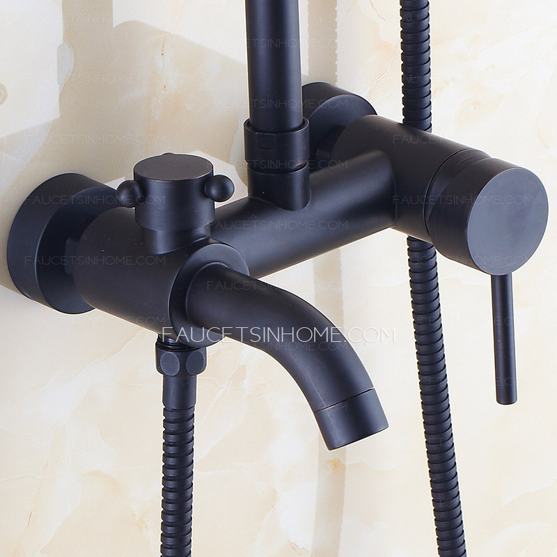 Simple Brass Outside Oil Rubbed Bronze Shower Faucet System