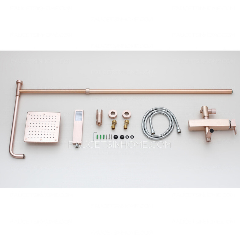 Modern Champagne Gold Head And Shower Faucets System