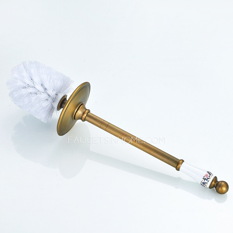 American Style Antique Brass Toilet Brush Holder