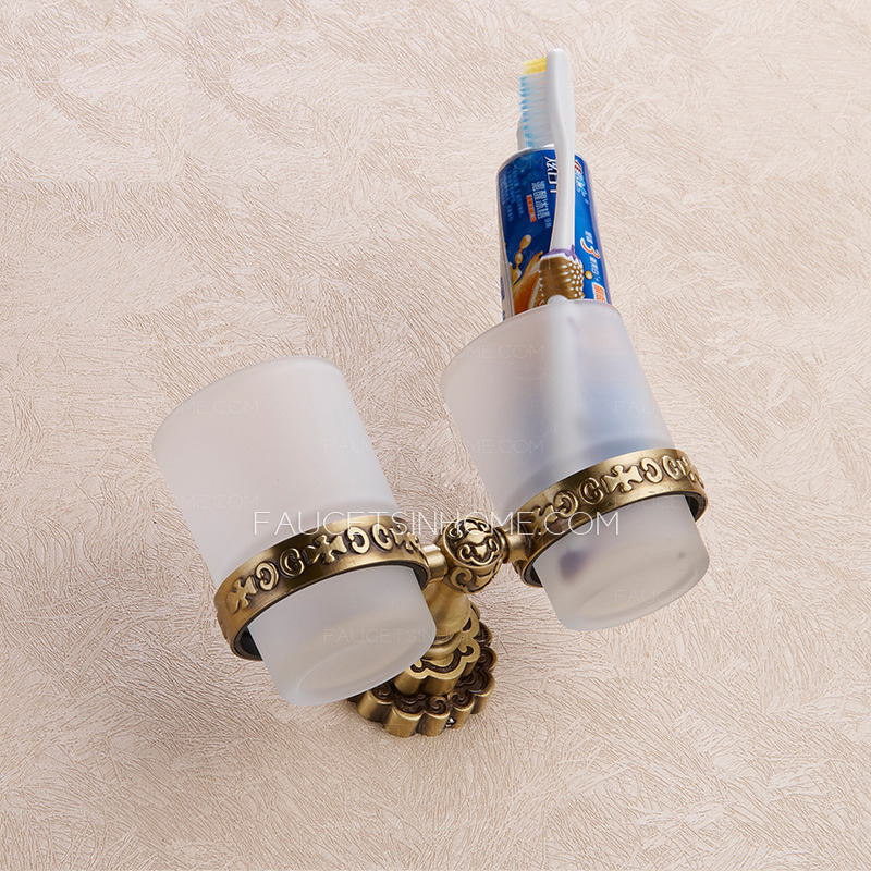 Designer Bathroom Accessory Brass Toothbrush Holder