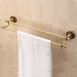 European Style Brass Double Bar Towel Bars