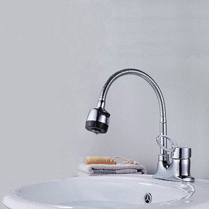 Designer Chrome Finish Rotatable Bathroom Sink Faucets