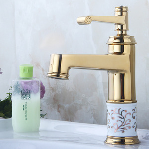 Chic Floral Pattern Bathroom Faucet Replacement