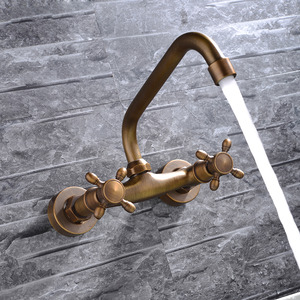 Antique Hot And Cold Water Wall Mounted Bathtub Faucets