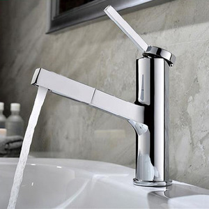 Brass Body Pull Out Faucet Design For Bathroom 