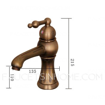 Antique Brass Finish Bathroom Faucets Brushed 