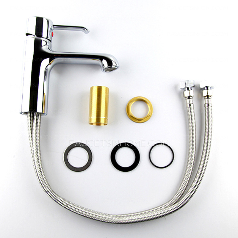 Simple Brass Contemporary Bathroom Sink Faucets