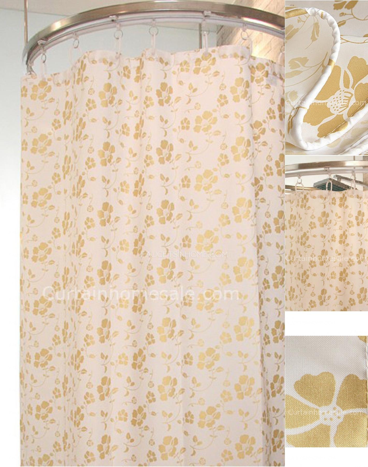 Luxury Floral Purple Color Cheap Shower Curtain And Toile