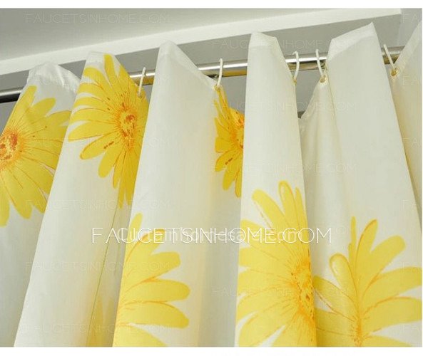 Modern Print Yellow Color Modern Shower Curtain