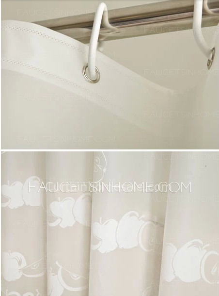 Country Overstock Bathroom Print White Discount Shower Curtain