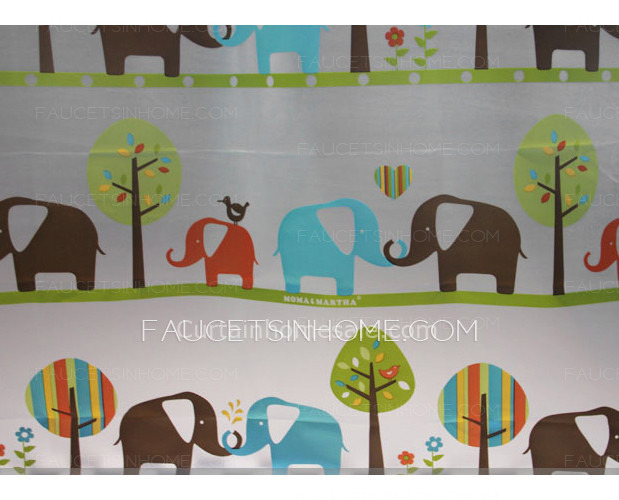Decorative Outhouse Shower Curtain And White Color Animal