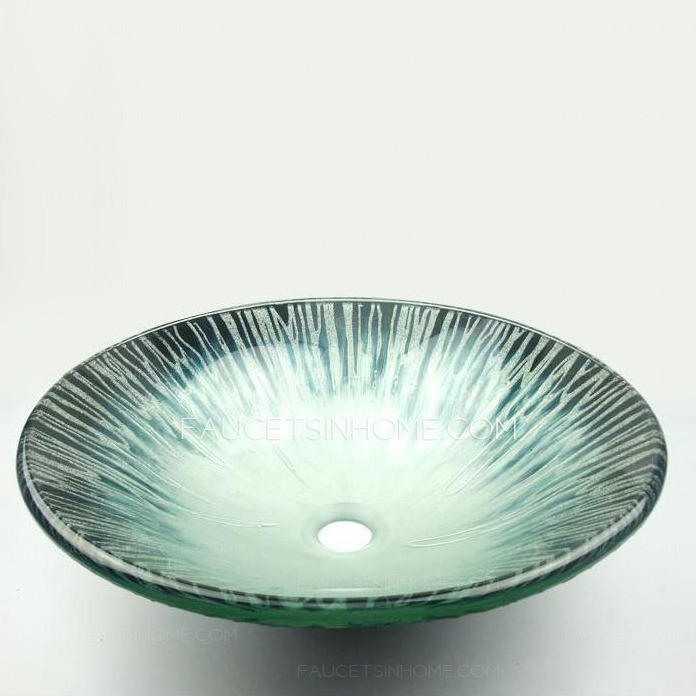 Round Bathroom Vessel Sinks Turquoise Single Bowl With Faucet