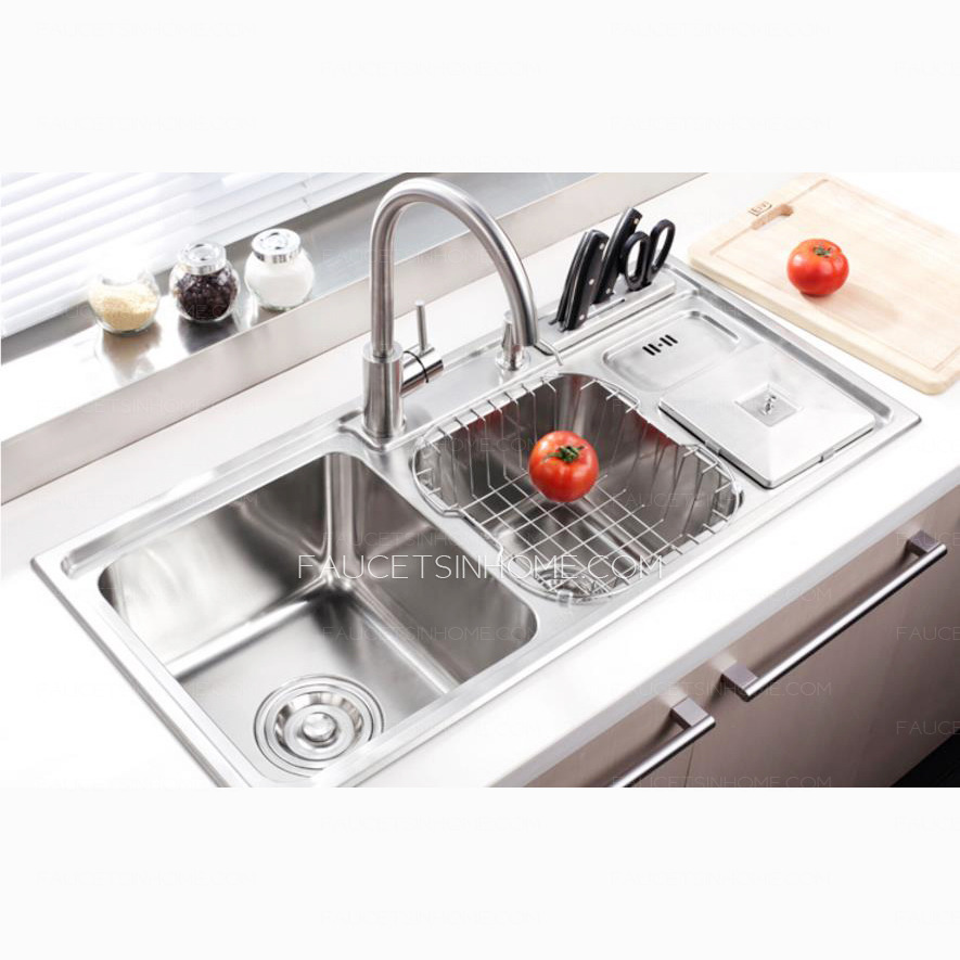 Practical Double Sinks Stainless Steel Kitchen Sinks With Faucet