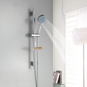 Simple Chrome Wall Mount Stainless Steel Modern Shower Fixtures