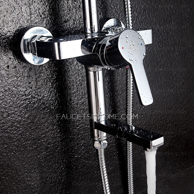Modern Orange Brass Electroplated Lifting Shower Faucets