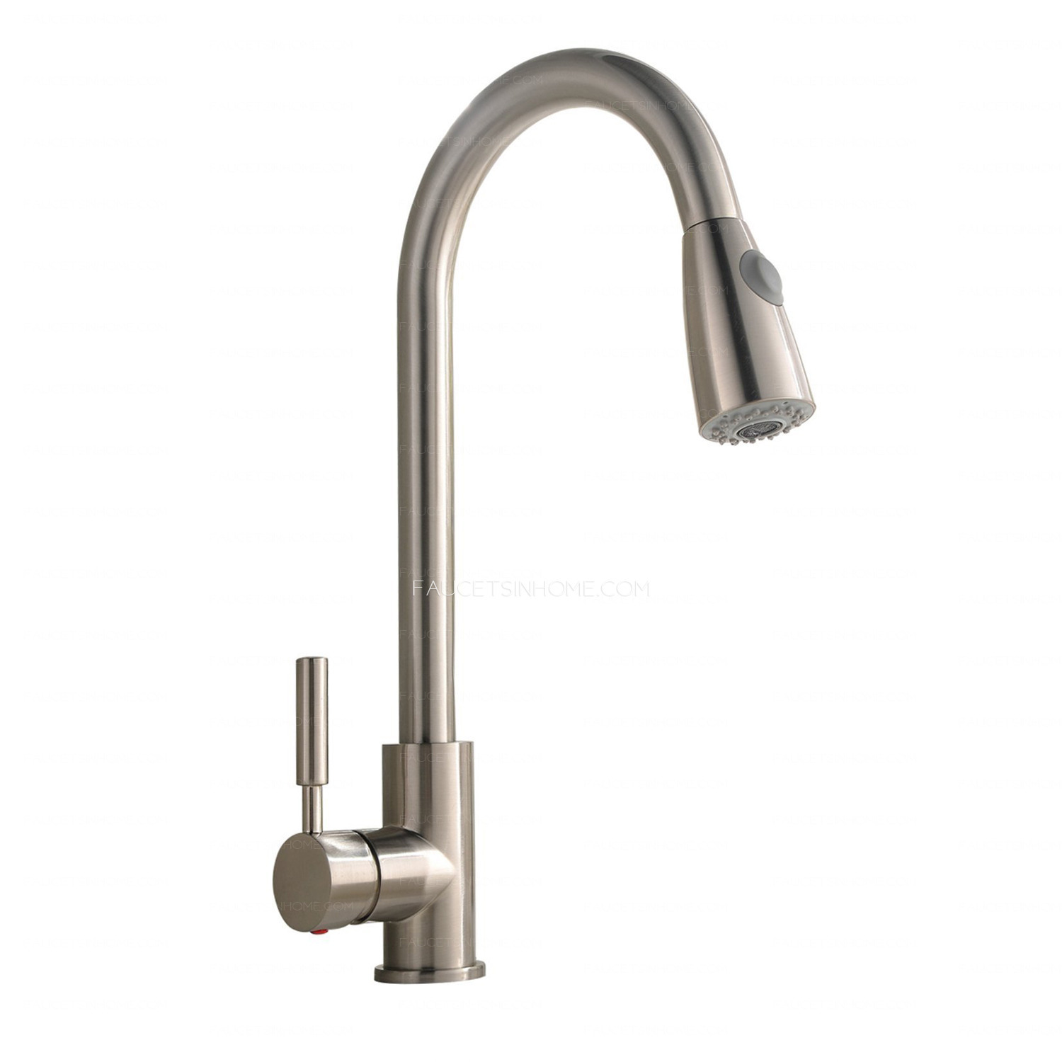 Brushed Nickel Rotatable Brass Pull Down Commercial Kitchen Faucet With Sprayer FTH1803140942333 1 