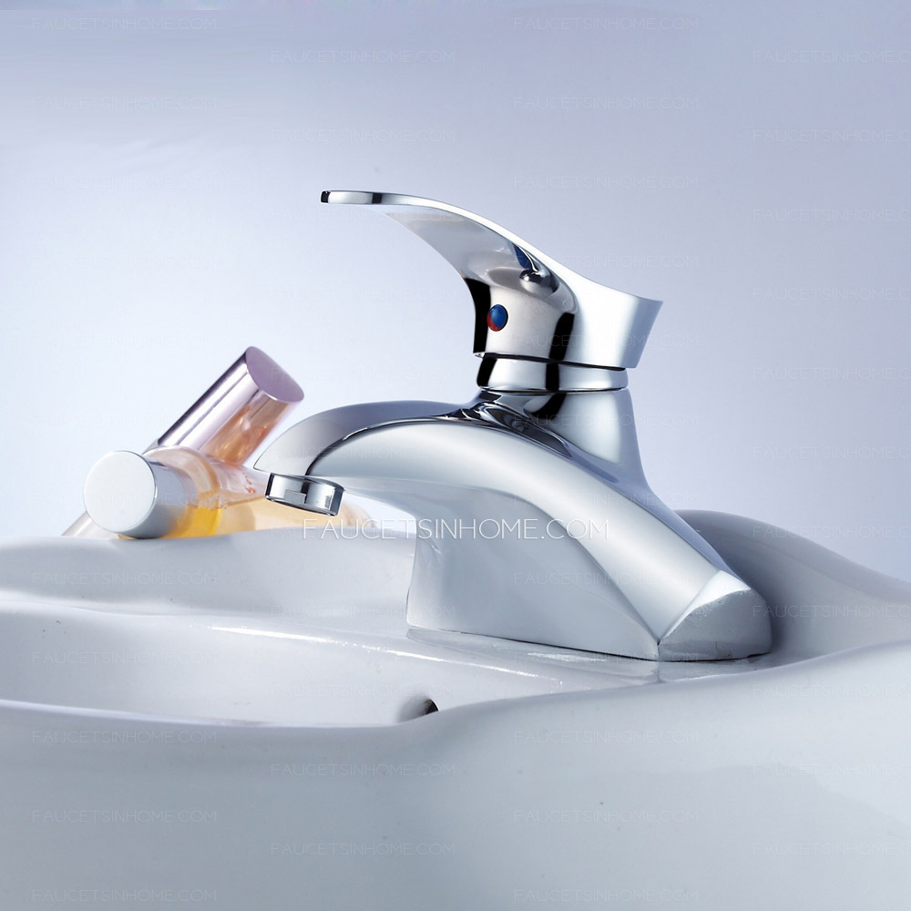 Sliver Chrome Bathroom Sink Faucet Double Hole Single Handle Utility Commercial