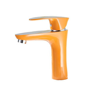 Orange Single Handle Brass Modern Bathroom Shower Faucet