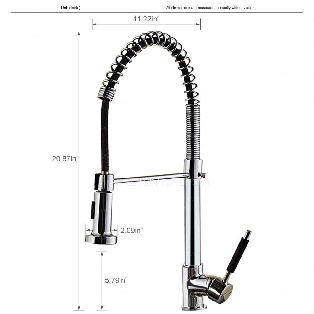 Spring Pull Down Commercial Hot And Cold Kitchen Faucet Pull Out Bar Sink